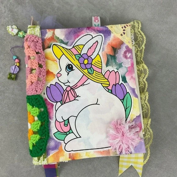 Handmade bunny Easter junk journal (semi bare style) with lots vintage ephemera - Picture 1 of 16